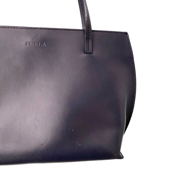 Vintage Furla Blue Soft Leather Shoulder Bag Made in Italy - Picture 8 of 11